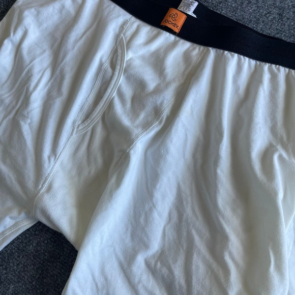 Jockey Mens White Boxer Briefs XL Cotton Blend Black Waistband 2 Pack - Picture 5 of 10